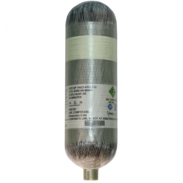 30 Min. Part# 30-450001 - 4.76L 4500 PSI Carbon Fiber Cylinder DOT, TC & ISO Certified